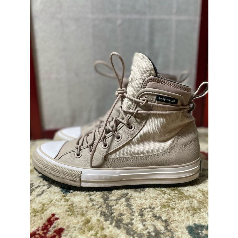 Converse Chuck Taylor Beige & White-Star All Terrain High-Top Sneakers (Unisex) - Picture 14 of 15